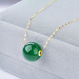 18K Pendant Necklace Fine Jewelry Agate