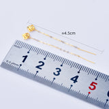 18K Drop Long Earrings Real Gold Wedding Jewelry Gift For Women