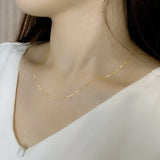 18K Yellow Necklace Chain Real AU750 Fine Jewelry for Women Wedding X269