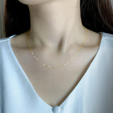 18K Yellow Necklace Chain Real AU750 Fine Jewelry for Women Wedding X269