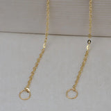 XF800 Pure G18K Chain Necklace Extension, AU750 Spring Chain Tail, DIY0055