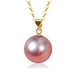 Freshwater Purple Pearl Pendant Necklace 18K AU750 Women Party Gift