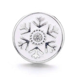 Christmas Snowflake Crystal Snap Button for Bracelet