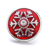 Christmas Snowflake Crystal Snap Button for Bracelet
