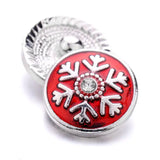 Christmas Snowflake Crystal Snap Button for Bracelet