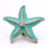XH5518 Starfish Crystal 18mm Snap Button for Snap Bracelet