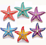 XH5518 Starfish Crystal 18mm Snap Button for Snap Bracelet