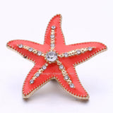 XH5518 Starfish Crystal 18mm Snap Button for Snap Bracelet