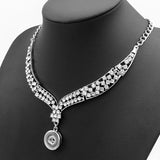 Beauty Rhinestone Snap Necklace for DIY 18MM Snap Buttons Women