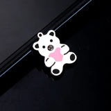 10pcs Stainless Steel Bear Pendant Necklace Charm DIY Jewelry Accessories