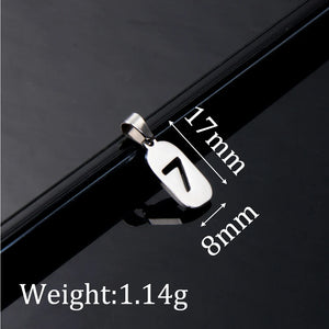 Stainless Steel Number Pendant for Necklace DIY Jewelry DZ-3025