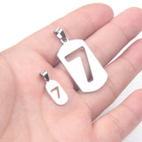 Stainless Steel Number Pendant for Necklace DIY Jewelry DZ-3025