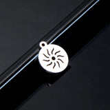 10pcs Stainless Steel sun flower Pendant DIY Jewelry Accessories