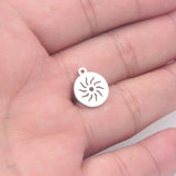 10pcs Stainless Steel sun flower Pendant DIY Jewelry Accessories