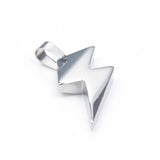 Stainless Steel Lightning Pendant for Necklace Making Charm DIY Jewelry DZ-3018