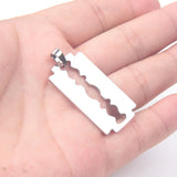 Stainless Steel Blade Pendant Necklace DIY Jewelry Accessories