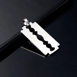 Stainless Steel Blade Pendant Necklace DIY Jewelry Accessories