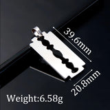 Stainless Steel Blade Pendant Necklace DIY Jewelry Accessories
