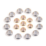 20pcs Stainless Steel Silicone Beads Ball Crimp End Beads for Jewelry Making DIY
