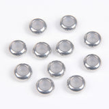20pcs Stainless Steel Silicone Beads Ball Crimp End Beads for Jewelry Making DIY