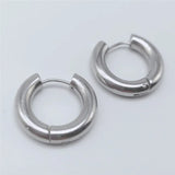 Geometric Stainless Steel Stud Earrings Vintage Punk Earclip Ear Loop Jewelry
