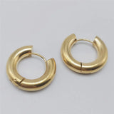 Geometric Stainless Steel Stud Earrings Vintage Punk Earclip Ear Loop Jewelry