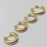 Geometric Stainless Steel Stud Earrings Vintage Punk Earclip Ear Loop Jewelry