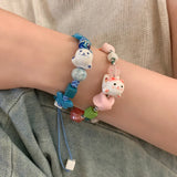 Character Bead Bracelet for Women, Smoked Pull Bracelets
