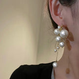 Long Tassels Pearl Drop Earrings Pendant Jewelry