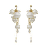 Long Tassels Pearl Drop Earrings Pendant Jewelry