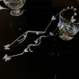 Mosaic Crystal Butterfly Hairgrips for Women