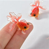 Stereoscopic Anchovies Earring Pendant Goldfish Dangle Earrings