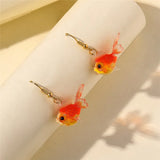 Stereoscopic Anchovies Earring Pendant Goldfish Dangle Earrings