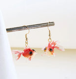 Stereoscopic Anchovies Earring Pendant Goldfish Dangle Earrings