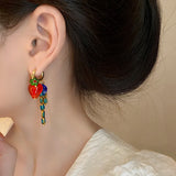 Geometric Heart-shaped Earclip Earrings for Women
