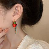Geometric Heart-shaped Earclip Earrings for Women