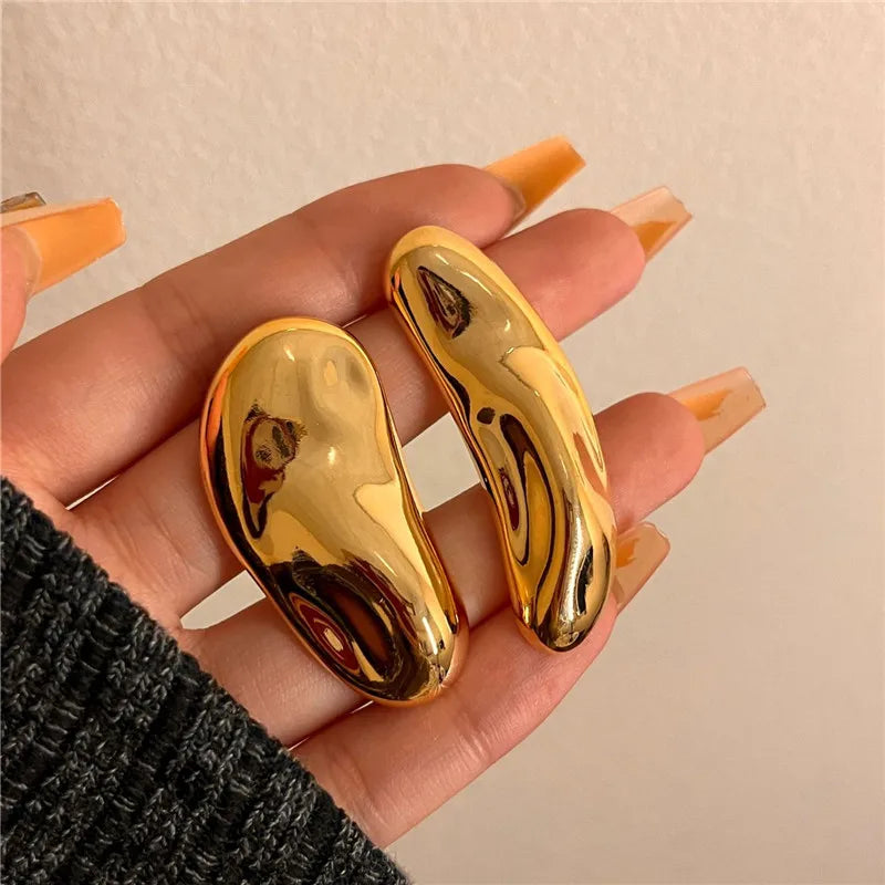 Geometric Irregular Stud Earrings European American Style Party Jewelry