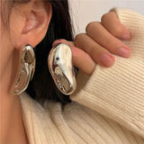 Geometric Irregular Stud Earrings European American Style Party Jewelry