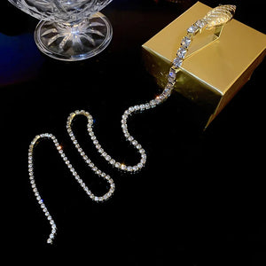 Geometric Snake Hair Band with Long Tassel