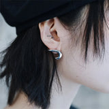 Punk Tassel Rhinestone Drop Earrings Hyperbole Metal Crystal Dangle Jewelry