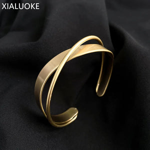 Punk Metal Twist Bracelet for Women