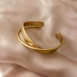 Punk Metal Twist Bracelet for Women