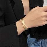 Punk Metal Twist Bracelet for Women