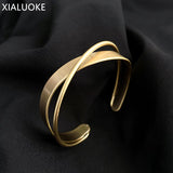Punk Metal Twist Bracelet for Women