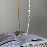 Baroque Pearls Pendant Necklace Women Retro Style Short Jewelry