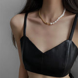 Baroque Pearls Pendant Necklace Women Retro Style Short Jewelry