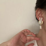 Tassels Baroque Freshwater Pearl Pendant Earrings For Women