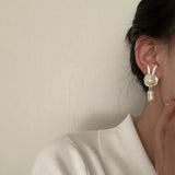 Tassels Baroque Freshwater Pearl Pendant Earrings For Women