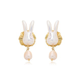 Tassels Baroque Freshwater Pearl Pendant Earrings For Women