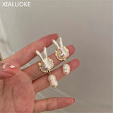 Tassels Baroque Freshwater Pearl Pendant Earrings For Women